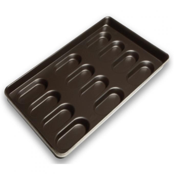 RK Bakeware China Foodservice NSF 4 pulgadas 4.5 pulgadas 6 pulgadas Hot Dog Bun Pan Hot Dog Muele de Pan 1