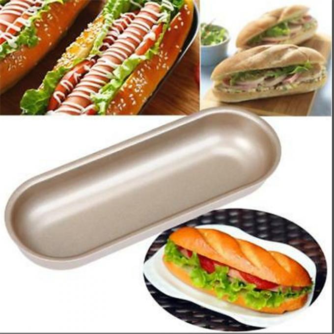 RK Bakeware China Foodservice NSF 4 pulgadas 4.5 pulgadas 6 pulgadas Hot Dog Bun Pan Hot Dog Muele de Pan 3