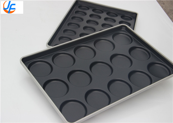 RK Bakeware China Foodservice15 Cavidad de aluminio de hamburguesas pan de hornear bandeja Telefono vidriado