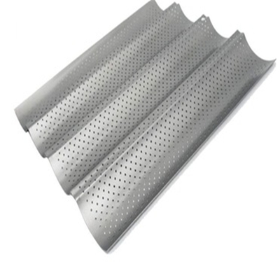 RK Bakeware China Foodservice NSF Aluminio 3 ranuras bandejas de horneado de pan francés baguette