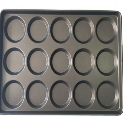 RK Bakeware China Foodservice NSF Glaze No adhesivo bandeja de horneado de hamburguesas de 4,5 y 5 pulgadas
