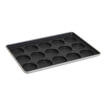 Rk Bakeware China-52345 Acero aluminizado bandeja de hamburguesas de 4,5 pulgadas / bandeja de muffins