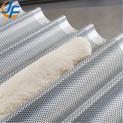 RK Bakeware China Foodservice NSF 5 panes de aluminio sin pegamento Eurogliss Baguette bandeja de horneado/ sartén de pan francés