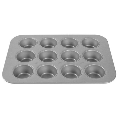 Rk Bakeware China-42754 12 tazas vidriadas de acero aluminizado Mini Crown Muffin Pan/ Cruffin Pan/ Cruffin Tray