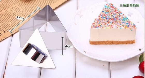 RK Bakeware China Foodservice NSF Triángulo Mousse Ring Ring de Acero inoxidable Molde de anillo de corte de galletas Molde de pastel Bakeware