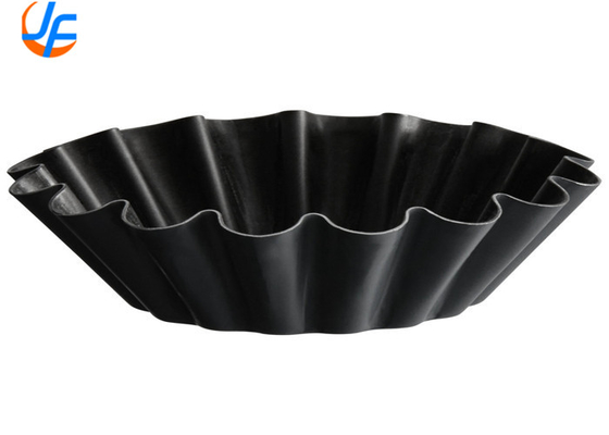 RK Bakeware China Foodservice NSF Telfon No adhesivo Molde de pastel de aluminio Mini Brioche con flauta Molde de la sartén