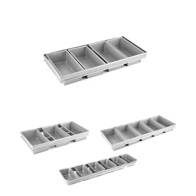4 correas bandeja de pan antiadherente bandeja de pan de acero de aluminio con revestimiento sartén pan pan sartén tostada
