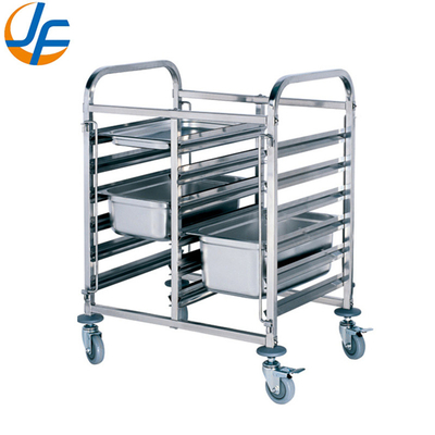 Trolley de acero inoxidable con 4 ruedas