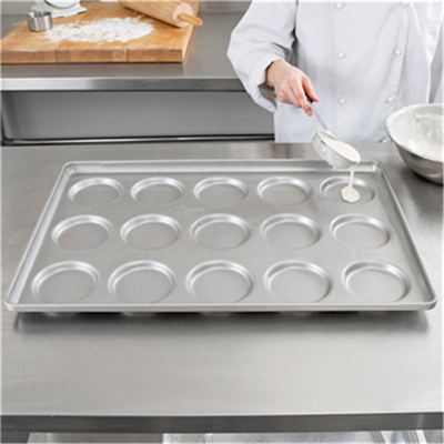 RK Bakeware China 3 pulgadas esmaltó el bollo de hamburguesa de acero de Aluminumized Pan Baking Tray