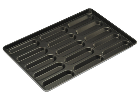 RK Bakeware China Foodservice NSF 10 moldes acristalados de acero aluminizado Hoagie Bun Pan Tray