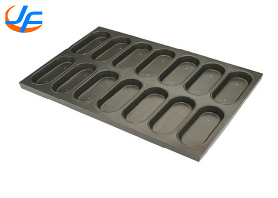 RK Bakeware China Foodservice Muffin de horneado en bandeja de horneado de muffins cuadrados ovalado aluminizado