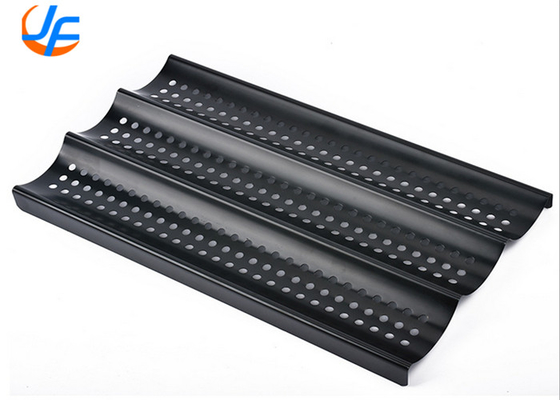 RK Bakeware China Foodservice Oro sin adhesivo de aluminio Baguette bandeja de horneado