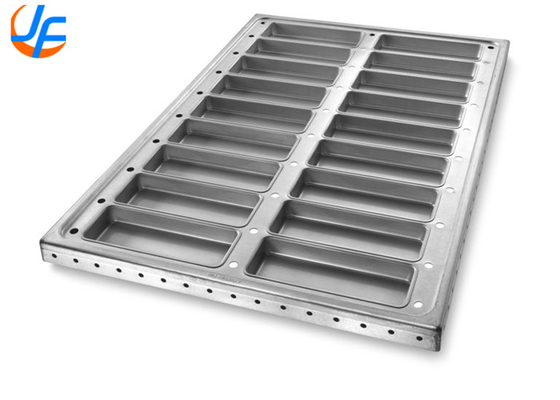 RK Bakeware China-52435 Envidrazado No adhesivo 18 Moldeado Acero Aluminizado Hot Dog Bun Pan Tray