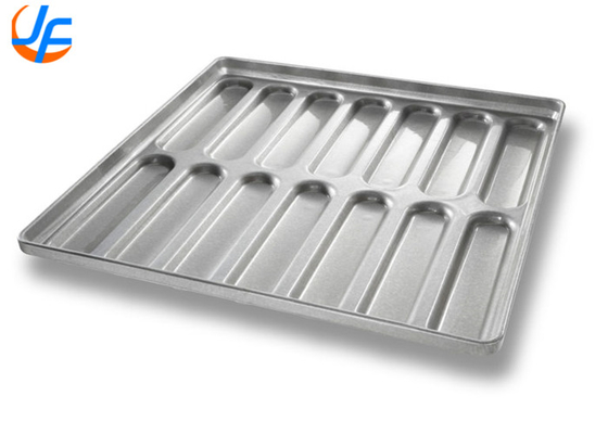 RK Bakeware China Foodservice 41053 Chicago Acero acristalado metálico aluminizado de extremo contundente bandeja de hoagie bun