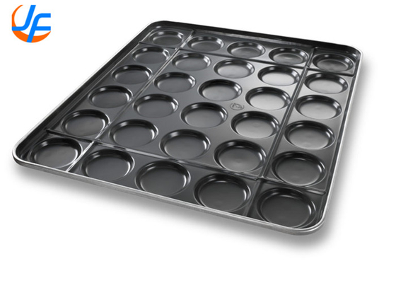 RK Bakeware China Foodservice15 Cavidad de aluminio de hamburguesas pan de hornear bandeja Telefono vidriado