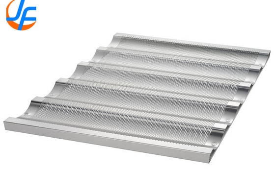 RK Bakeware China Foodservice Chicago Metallic 5 Loaf Glazed Uni Lock NSF Aluminio Baguette Envases para hornear