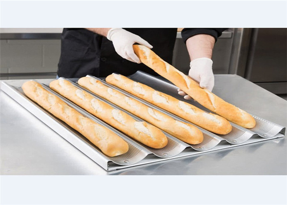 RK Bakeware China Foodservice NSF Australia Mackies 5 flautas bandeja de horneado de baguette de aluminio sin adhesivo