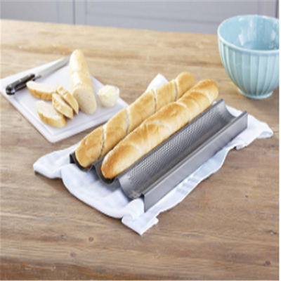 RK Bakeware China Foodservice NSF Tamaño completo 16 medidor 5 fila No adhesivo de aluminio Baguette Pan horneado bandeja