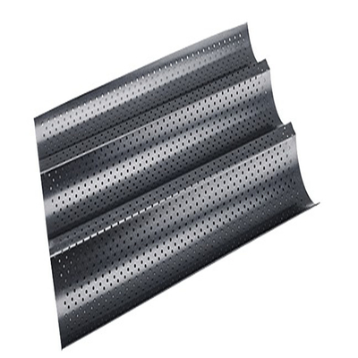 RK Bakeware China Foodservice NSF Aluminio 3 ranuras bandejas de horneado de pan francés baguette