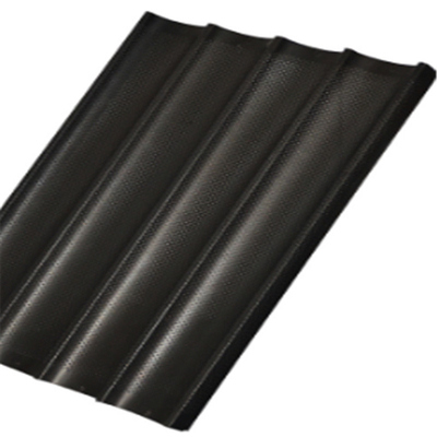 RK Bakeware China Foodservice NSF Aluminio 3 ranuras bandejas de horneado de pan francés baguette