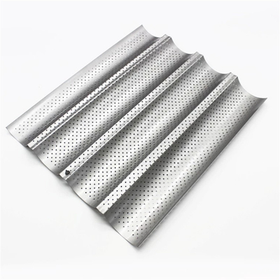 RK Bakeware China Foodservice NSF Perforado 3 ranuras Baguette bandeja de horneado de pan francés