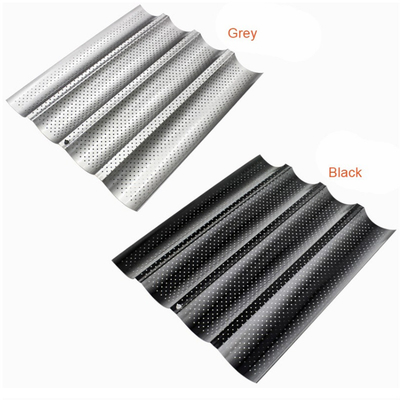 RK Bakeware China Foodservice NSF Perforado 3 ranuras Moldeos Baguette bandeja de horneado de pan francés