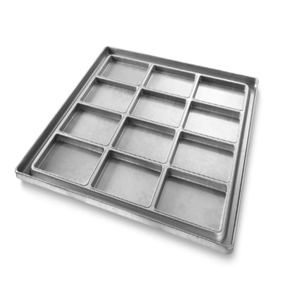 RK Bakeware China Foodservice NSF Glaze No adhesivo Rectangular Cuadrado de aluminio Pizza horneador