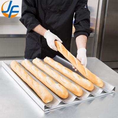 RK Bakeware China Foodservice NSF 10 ranuras Glase de aluminio Baguette bandeja de horneado