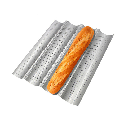 RK Bakeware China Foodservice NSF 5 panes de aluminio con acristalamiento Baguette bandeja de horneado de pan francés