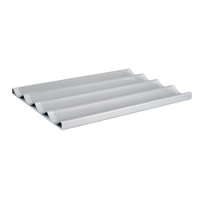 RK Bakeware China Foodservice NSF 5 panes de aluminio con acristalamiento Baguette bandeja de horneado de pan francés