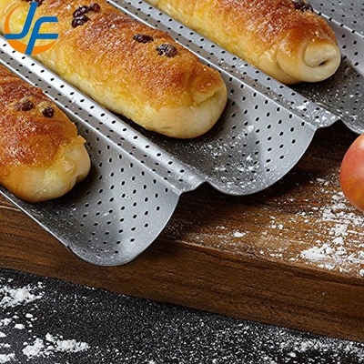 RK Bakeware China Foodservice NSF 5 panes de aluminio sin pegamento Eurogliss Baguette bandeja de horneado/ sartén de pan francés