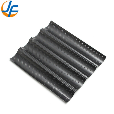 Rk Bakeware China-49053 5 Panes sin pegamento 600*400 Aluminio Uni-Lock Baguette Tray / Pantalla de pan francés