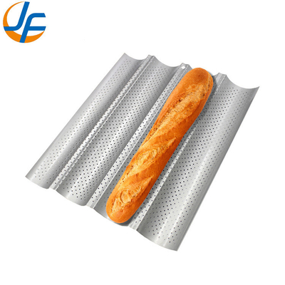 Rk Bakeware China-49053 5 Panes sin pegamento 600*400 Aluminio Uni-Lock Baguette Tray / Pantalla de pan francés