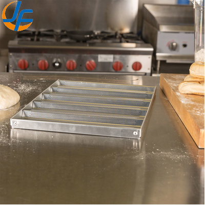 Rk Bakeware China-49053 5 Panes sin pegamento 600*400 Aluminio Uni-Lock Baguette Tray / Pantalla de pan francés