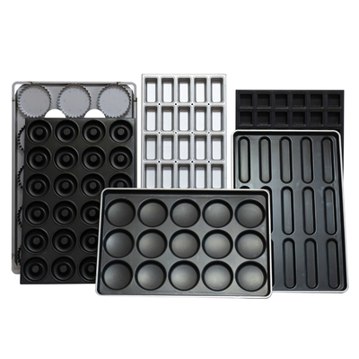 Rk Bakeware China-1200*800 Aluminio Baguette bandeja de horneado No adhesivo para la línea de baguettes de Mecatherm