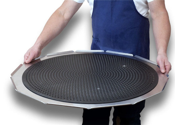 RK Bakeware China-Pizza Hut Hard Anodizado Perforado de Aluminio Pizza Disco sartén