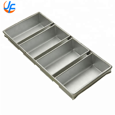 RK Bakeware China- 4 tiras de silicona de aluminio glaseado paneles de pan/Pullman Pan Paneles de pan conjunto de pan moldeado pastel paneles de pan