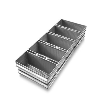 Rk Bakeware China-Chicago Industrial metálico 4 correas de silicio glaseado sin pegamento Molde de pan Pullman