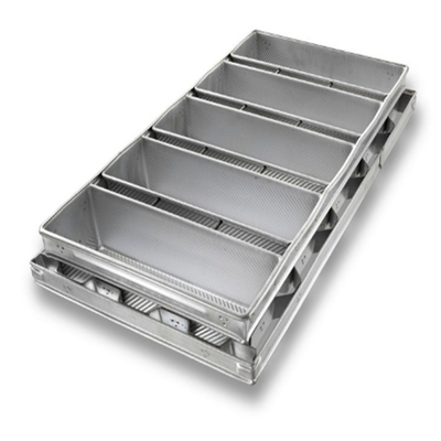 Rk Bakeware China-Chicago Industrial metálico 4 correas de silicio glaseado sin pegamento Molde de pan Pullman