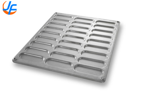 RK Bakeware China-PFA Cluster No adhesivo Hot Dog Bun Pan con paredes laterales con guaseta para panaderías industriales