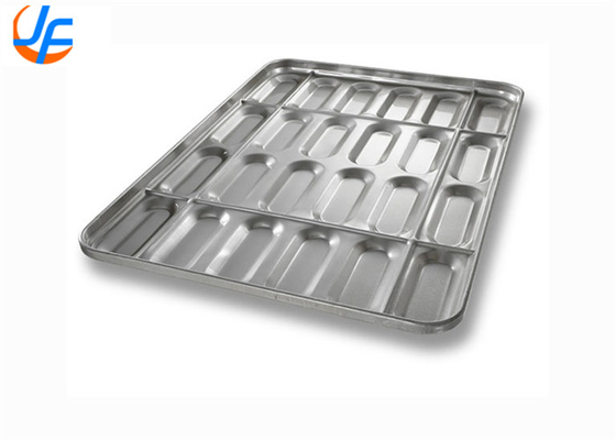 RK Bakeware China-PFA Cluster No adhesivo Hot Dog Bun Pan con paredes laterales con guaseta para panaderías industriales