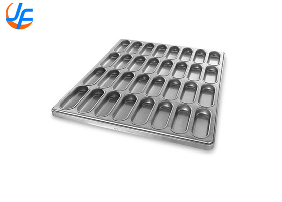 RK Bakeware China-PFA Cluster No adhesivo Hot Dog Bun Pan con paredes laterales con guaseta para panaderías industriales