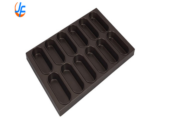 RK Bakeware China- Cupcake de forma ovalada bandeja de muffins para la fábrica de pasteles industriales