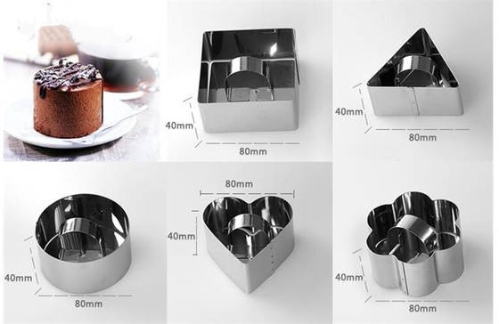 RK Bakeware China Foodservice NSF Mini Cocinar Flower Cake Molde de lata para hornear, divertido SS Pasty Cake Anillo
