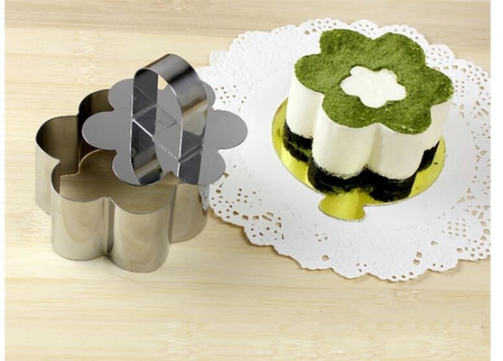 RK Bakeware China Foodservice NSF 304 Anillo de pastel de flores de acero inoxidable, adorables moldes de anillos de pastelería Personalizar el tamaño