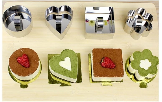 RK Bakeware China Foodservice NSF 304 Anillo de pastel de flores de acero inoxidable, adorables moldes de anillos de pastelería Personalizar el tamaño