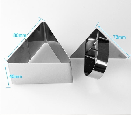 RK Bakeware China Foodservice NSF Triángulo Mousse Ring Ring de Acero inoxidable Molde de anillo de corte de galletas Molde de pastel Bakeware
