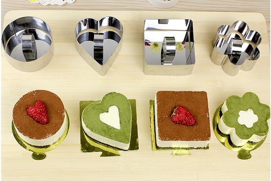 RK Bakeware China Foodservice NSF Postre redondo Anillos de pastel de acero inoxidable Color plateado