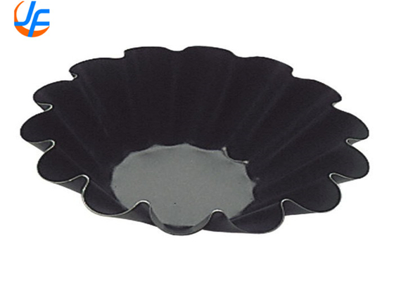 RK Bakeware China Foodservice NSF Telfon No adhesivo Molde de pastel de aluminio Mini Brioche con flauta Molde de la sartén