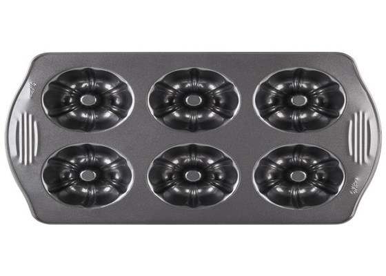 RK Bakeware China Foodservice NSF Molde de pastel de acero inoxidable con flauta Mini Bundt Cake Pan